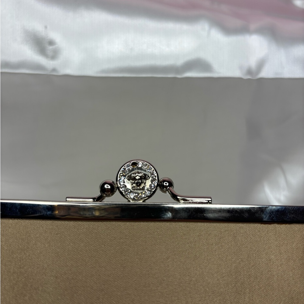 Versace Beige Wallet with Silver Accents - Picture 10 of 14